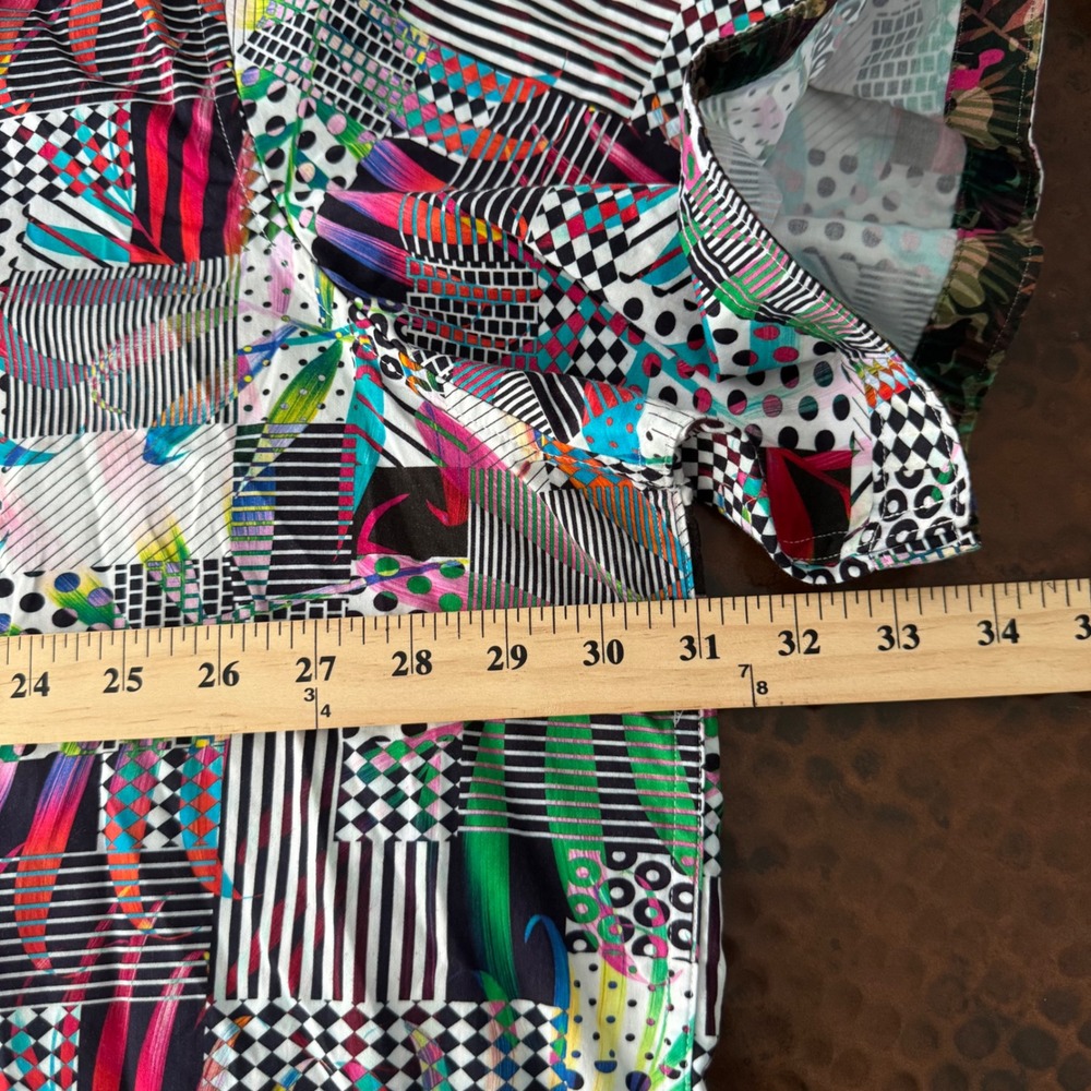 Robert Graham Button Down Shirt Men 3XL Multicolor Geometric Camo Trim Big Tall - Picture 11 of 13
